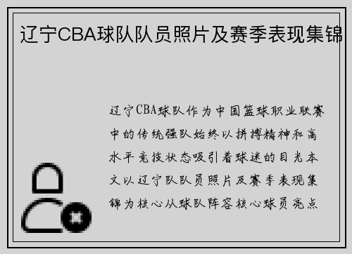 辽宁CBA球队队员照片及赛季表现集锦
